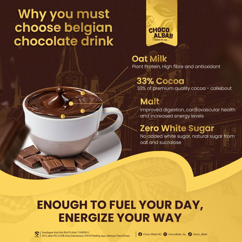 Belgian Chocolate Drink - Mini 7 Sachets l 210gram