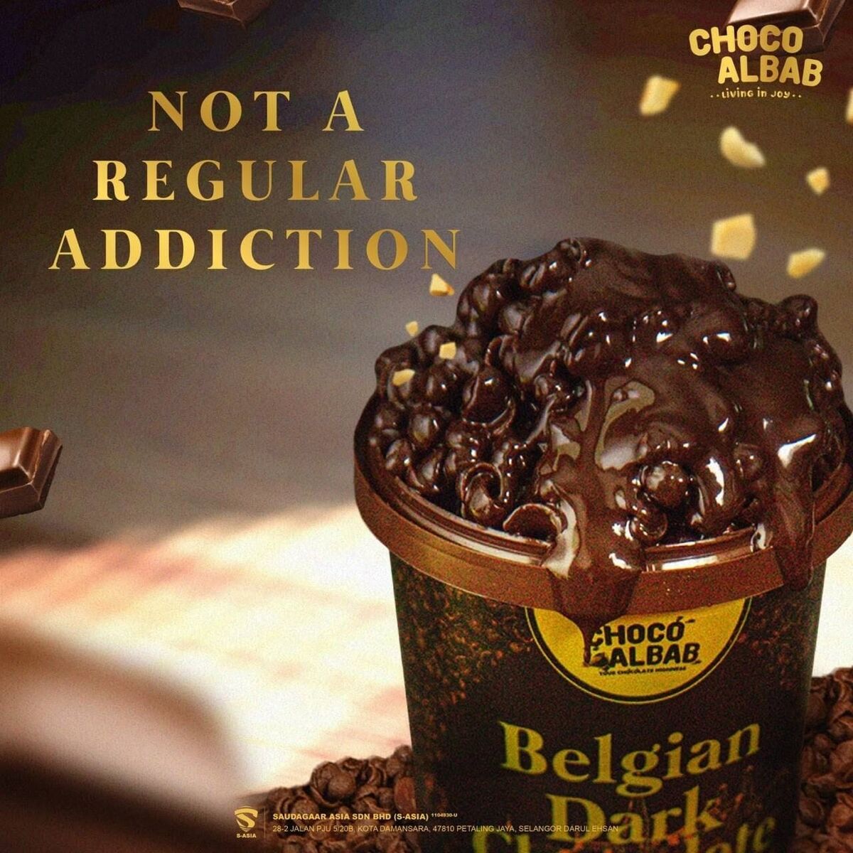 Premium Belgian Dark Chocolate ChocoTub - 260gram